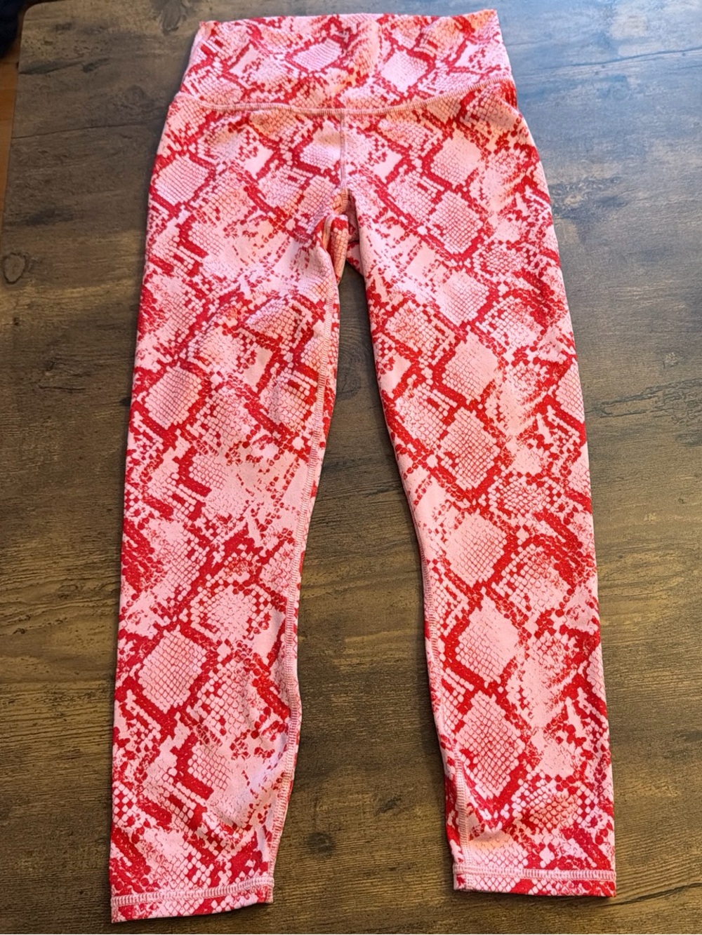 Pink & Red Snake Print Leggings